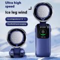 Portable Semiconductor Refrigeration Mini Handheld Fan 100 Speed Infinitely High-speed Hanging Neck Fan Low Noise LED Display Foldable Desk Fan Outdoor Travel. 