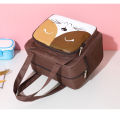 Wifu Cute Thermal Insulated Lunch Bags with Outer Zipper Pocket and Side Bottle Holder. 