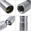 14MM & 16MM Thin Wall Magnetic Swivel Spark Plug Socket - 3/8-Inch Drive 12-Point Spark Plug Socket Removal Tool - Swivel Extension Permits Access to Most Confined Areas. 