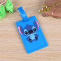 Explosive creative PVC cartoon luggage tag luggage identification tag soft rubber boarding pass cute gift PVC card set. 