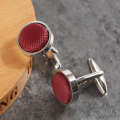 Round Woven Fabric French Studs Mens Cufflinks Shirt Cuff Buttons Unisex. 