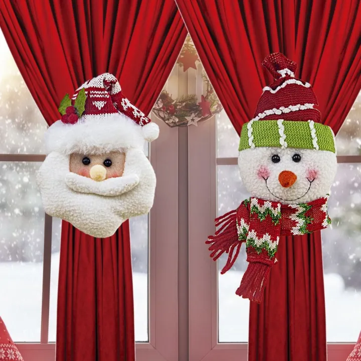 Cute%20Santa%20Claus%20Snowman%20Christmas%20Curtain%20Buckle%20Set%20of%202%20Fastener%20Buckle%20Curtain%20Holdback%20Cartoon%20Curtain%20Tie%20Decoration%20Holiday%20Decor%20-%20Image%205