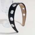 Casual Solid Color Hollow Metal Headband Grommet Metal Ring Punk Headwrap Rock Steampunk Hip-hop Hollowed Out Eyelets Headband Women. 