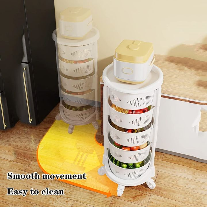 5%20Layer%20Plastic%20Round%20Rotating%20Fruit%20Vegetable%20Kitchen%20Home%20Storage%20Basket%20Shelf%20-%20Image%205