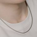 Simple Silver Plated Necklace For Men | Fashion Metal/Alloy Material Minimalist Chain Necklace For Men. 