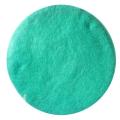 Turquoise Felt Solid Round Cushion. 