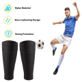 JAERBEE 4Pairs Soccer Shin Guard Socks Breathable Soccer Shin Guard Sleeves Shin Pads Holder for Kicking Ball Running Cycling L. 