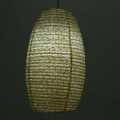 White self flower design Lokta Paper Handmade Hanging Lamp size 11*25 inch. 