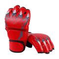 Durable Half Finger Boxing Gloves Wear Resistant Karate Muay Thai Training Punching Gloves PU Taekwondo Gloves for Men Women. 