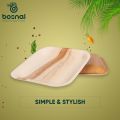 Palm Leaf Biodegradable Plates; 7 inch, Square, 15 pcs, Compostable, Bamboo and Wood Style, Stackable, Restaurant Grade, Earth Friendly, Alternative to Paper Plates. 