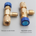 R22 AC Valve 1/4 Inch Filler Joint A/C Refrigerant Valve Air Conditioning Repair and Fluoride Safety Adapter Durable Easy Install Easy to Use. 