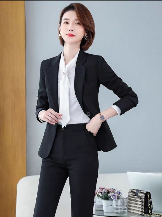 Boss%20Lady%20Single%20Button%20Classic%20Black%20Formal%20Coat%20and%20Pant%20Set%20For%20Women%20-%20Image%207