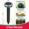 Solar Powered Ultrasonic Snake & Mole Repellent for Garden & Lawn | Waterproof Outdoor Pest Control Device | Rodent & Reptile Deterrent with Sonic Vibrations | Eco-Friendly Solar Animal Repeller for Farms, Yards, & Backyards. 