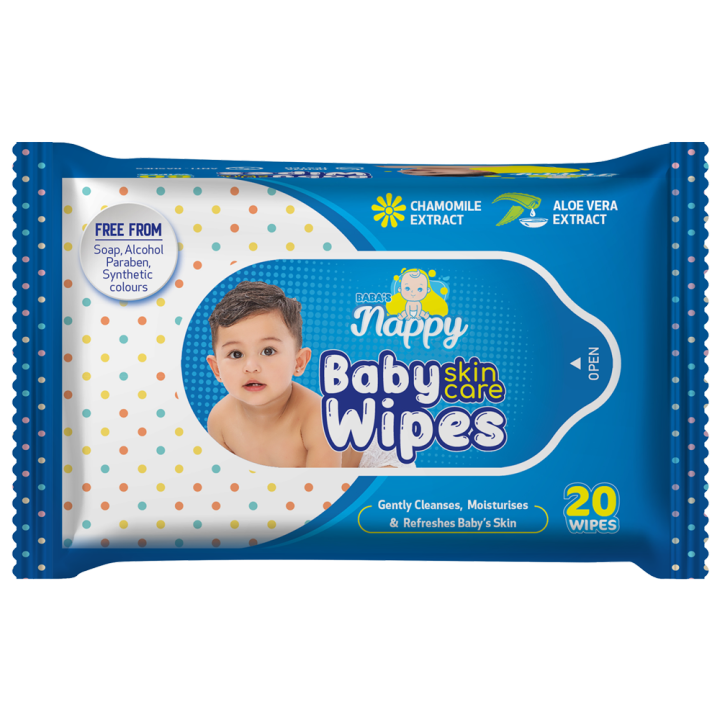 Baba's%20Nappy%20Baby%20Wet%20Wipe%20(200x150mm),%2020pcs%20Set%20of%205%20-%20Image%202