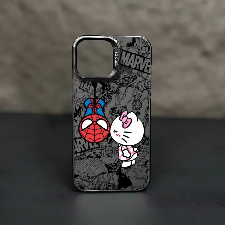 Cute%20Hello%20Kitty%20Kiss%20Spiderman%20Case%20for%20OPPO%20Realme%208%2010%2011%20Pro%20C15%20C20%20C21Y%20C31%20C33%20C35%20C53%20C55%205G%20Matte%20Shockproof%20Back%20Cover%20-%20Image%205