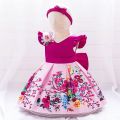 Baby Girl Princess Dress For Kids Wedding Clothes Big Bow Party Birthday Children Ball Gown. 