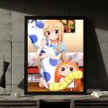 25 new products café art painting entrance bar restaurant home living room bedroom newspaper quality printing Umaru mouto anime HiHaomeiyou1PCchan sea painting decoration 20. 