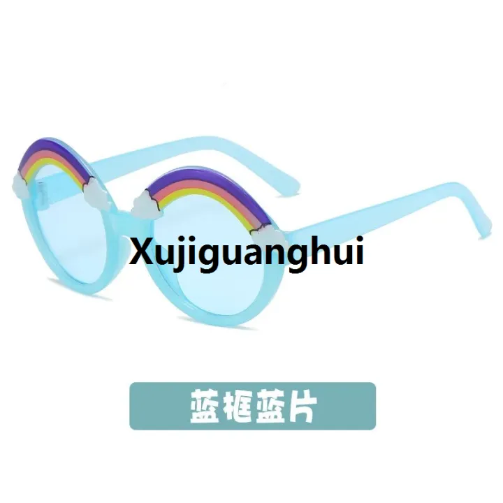 Xujiguanghui%20Round%20Sunglasses%20Kids%20Rainbow%20Sun%20Glasses%20Girls%20Children%20Colorful%20Eye%20Lenses%20Baby%20Shades%20Boys%20Yellow%20Mirror%20Junior's%20Eyeglasses%20-%20Image%206