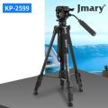 JMARY KP-2599 Professional 2-in-1 Camera Tripod & Monopod Stand | Hydraulic Fluid Head for Smooth Video | 360° Panoramic Shooting | Heavy Duty Aluminum Alloy for DSLR, Mirrorless & Mobile Phones. 