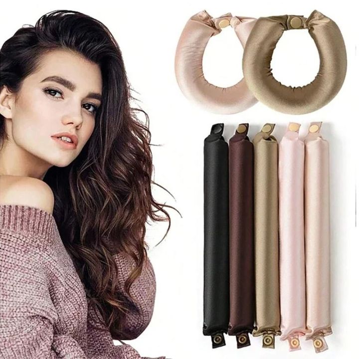 3Pcs Durable No Heat Heatless Hair Curler Lazy Curls Satin Curling Rod ...