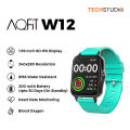 AQFIT W12 Smart Watch | IP68 Water Resistant | 1.69” Display| 30 Days Standby | Blood Oxygen | Heart Rate Monitoring - TechStudio. 