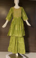 Kurtha Surwal Sarara Set For Women In Green. 