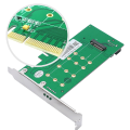 PCIe x 4 to NGFF(PCIe)NVMe SSD and SATA to 2 x NGFF(SATA)Adapter Card. 