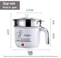 New 2L Stainless Steel Electric Rice Cooker with Double Gear and Cartoon Pattern - Multifunctional Home Appliance. 