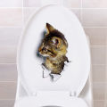 3D cute cat wall ticker Toliet decorative creative animal ticker. 