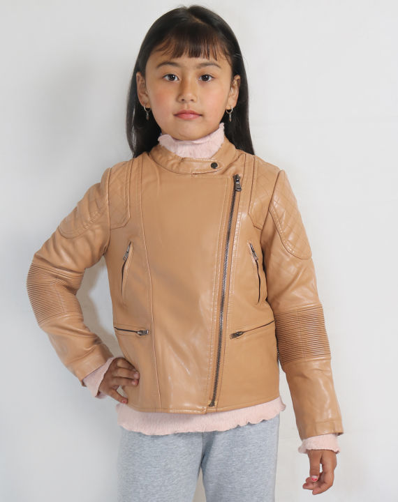 Kids lather jacket best sale