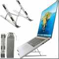 Aluminum Alloy 6-Level Adjustable Laptop Stand for 10 to 17 Inches Mackbook/Laptops. 