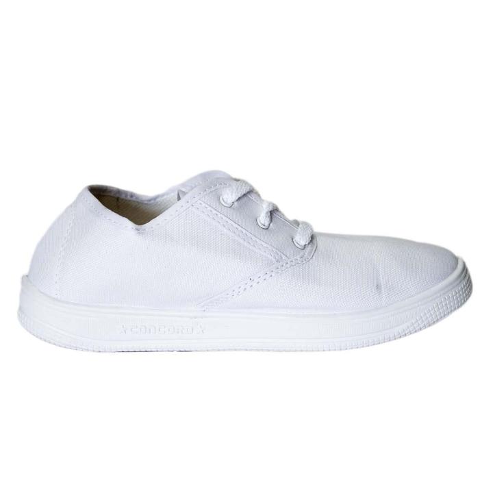 Goldstar White Concord Lace-Up School Shoes For Kids