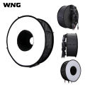 45cm 18| Easy-folded Ring Softbox Speedlight Flash Diffuser Reflector for Canon Nikon Portrait Photography. 