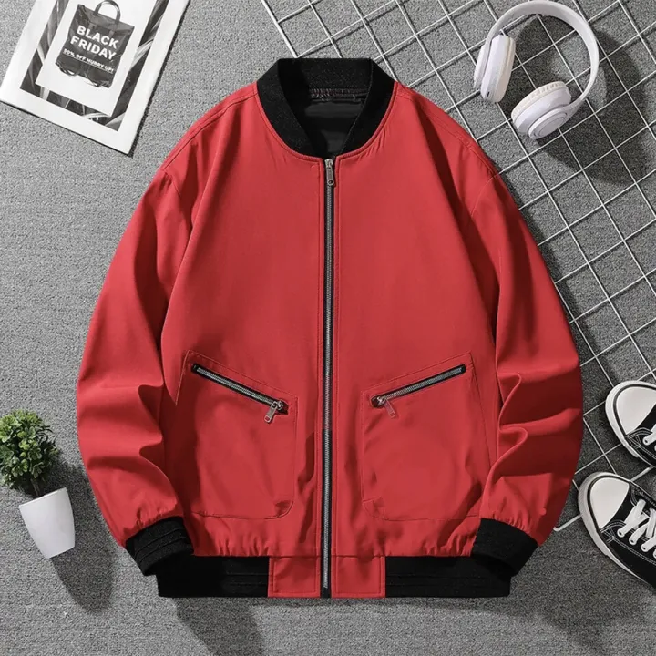 Summer%20Stretchable%20Windproof%20Wrinkle%20Fabric%20Bomber%20Jacket%20With%20Front%20Zip%20Design%20For%20Men%20%7C%20Fashion%20Windproof%20Bomber%20Jacket%20For%20Men%20-%20Image%203