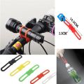 2025 NEW Durable Factory Price Silicone Quality High 5Pcs Handle Bar Holder Mount Bicycle Torch Flashlight Elastic Strap Universal. 