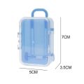 fasdaga 2 Pcs Mini Roller Travel Suitcase Candy Box Personality Wedding Candy Box Luggage Trolley Case Candy Toy Small Storage Box, Blue & Pink. 