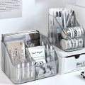 Desktop Five-grid Storage Box Transparent Trapezoidal Acrylic Storage Box Yao Store. 