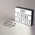 LED Light Up Box Cinematic Message Board Cinema Letters Numbers DIY. 