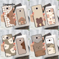 Linguolin Kawaii Cute Bears Korean Animal Case For Samsung Galaxy J3 J5 J7 2016 A3 A5 2017 A6 A8 J4 J6 Plus J8 A9 2018 Phone Cover. 