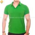 Green Solid Polo Neck T-Shirt For Men. 