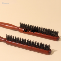 Difutagui Combing hair brush wild boar 1 piece professional salon bristle New style wooden fine tooth comb hair styling extension tool. 