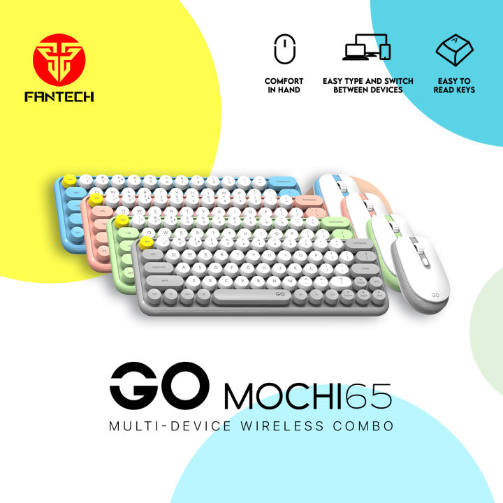 Fantech WK896, WK897 GO MOCHI 65, 80 Keyboard Mouse Wireless Bluetooth Combo Set