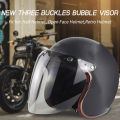 Open Face Helmet Visor Motorcycle Helmet Bubble Lens 3-Snap Bubble Wind Shield Visor. 
