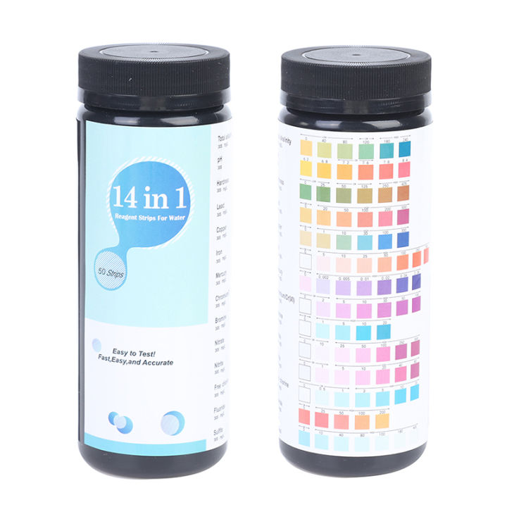14-in-1 Swimming Pool Drinking Water Quality Test Kit Chlorine PH Value Cologo
