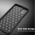 Lenuo for Samsung Galaxy M31s Case Silicone Matte Carbon Fiber Back Cover. 