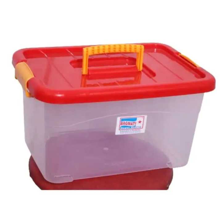 Bagmati Plastic Transparent Rectangular Multipurpose Super Strong Smart Box 888  ( 10 Litre Capacity )