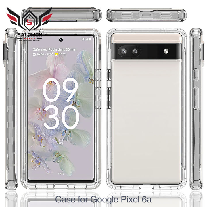 for Google Pixel 6/7 Pro Case Phone Protector Dustproof Anti-drop High Transparency Gradient 2 Layers Structure High Elasticity Phone Back Cover for Google Pixel 6//6A/7 Pro