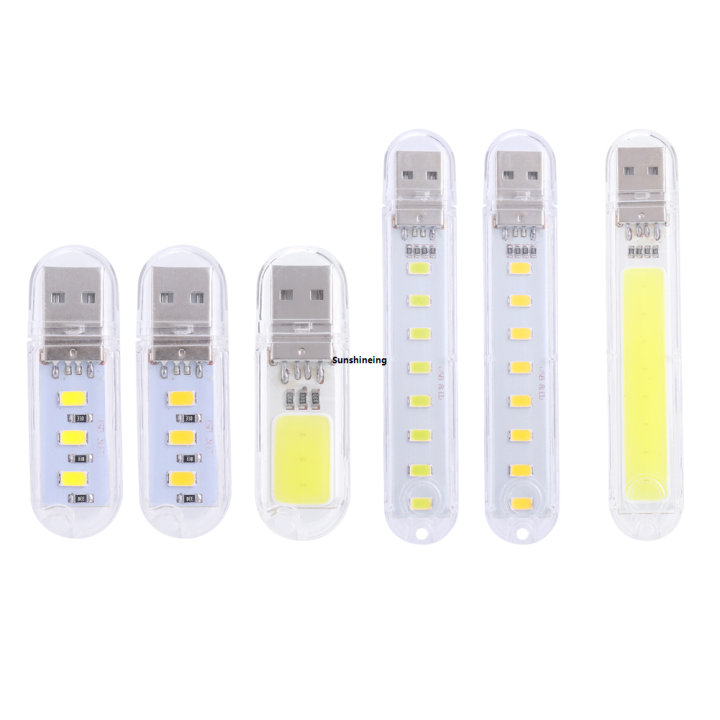 Laptop Application, Light Power Moving Flashlight Portable Warm/Night Mini Piece 2/1/4USB White LED Lightweight For Computer