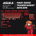 122 Key PBT KeyCap Eva Rebuild Of Evangelion Anime Figure OEM Profile Keycap Four Sided Side Transparent Keyboard Key Cap Set CVFHHH. 