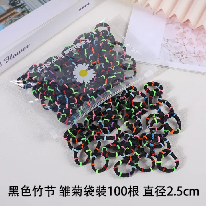 Pebbles%20Nepal%2050%20Pieces%20Black%20Everyday%20Wear%20Elastic%20Band%20Rubber%20Band%20Black%20Hair%20Tie%20-%20Image%204